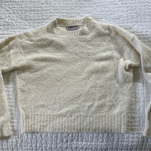 Everlane Teddy Crew Neck Sweater, Cream, Size M - Picture 3 of 5